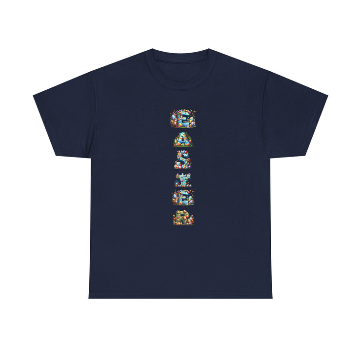 Colorful Cartoon Animal Unisex Heavy Cotton Tee - Gift for Animal Lovers, Cute T-Shirt for Kids & Adults, Fun Birthday, Casual Wear