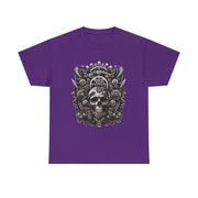Gothic Skull Tee - Unisex Heavy Cotton T-Shirt, Unique Graphic Shirt, Casual Wear, Edgy Fashion, Gift for Him/Her, Halloween Style