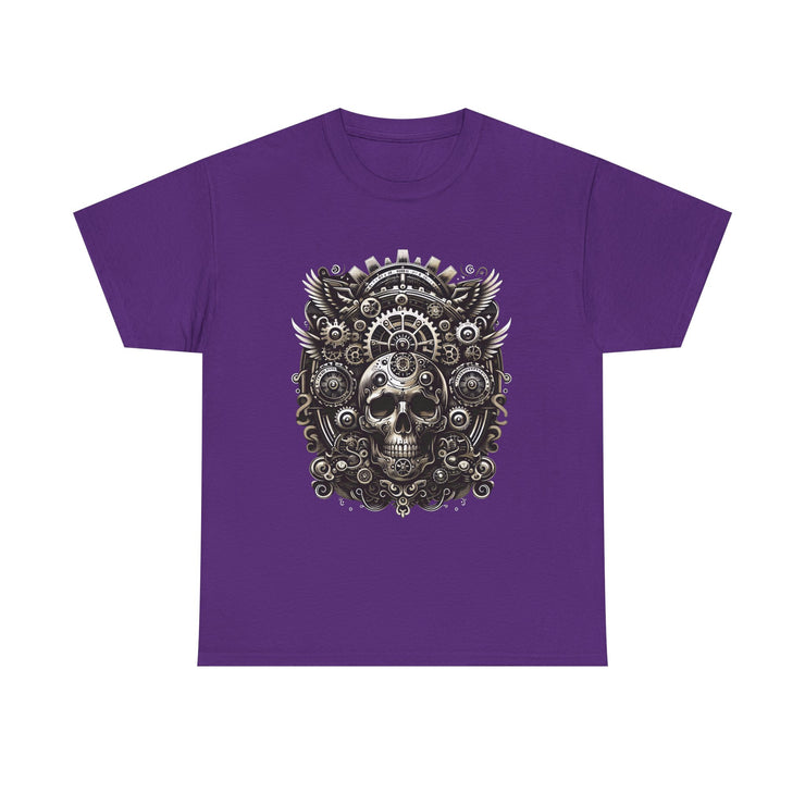 Gothic Skull Tee - Unisex Heavy Cotton T-Shirt, Unique Graphic Shirt, Casual Wear, Edgy Fashion, Gift for Him/Her, Halloween Style