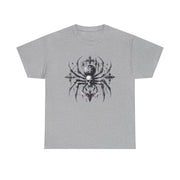Gothic Spider Tee - Unisex Heavy Cotton Shirt for Halloween, Casual Wear, Unique Gift, Alternative Fashion, Edgy Apparel