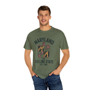 Maryland Pride Unisex Garment-Dyed T-shirt, Vintage Maryland Shirt, Maryland State Pride Tee, Gift for Marylanders, USA States Design