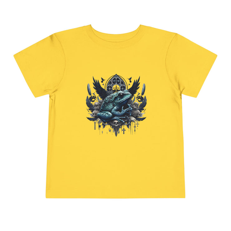 Toddler Short Sleeve Tee Featuring Unique Frog Design, Cute Kid's Top, Gift for Little Ones, Playful Graphic T-Shirt, Fun Nature Apparel