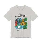 Connecticut Graphic Tee, Unisex Short Sleeve Shirt, Casual Travel Wear, Souvenir Gift, USA States Name