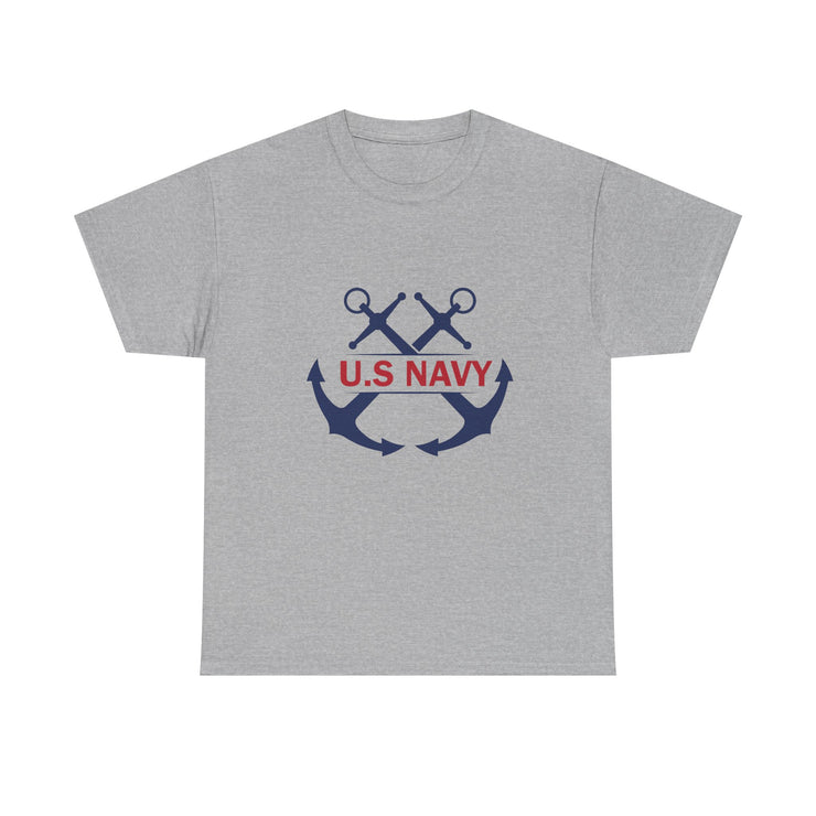 Navy Style Unisex Heavy Cotton Tee, U.S. Navy Tee, Military Pride Shirt, Veteran's Gift, Casual Wear