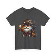 Unisex Heavy Cotton Tee with Whimsical Design, Perfect for Festivals, Gift for Gnome Lovers, Casual Everyday