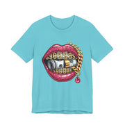 Glamorous Money Lips Tee, Trendy Graphic Shirt, Fashion Statement Tee, Gift for Her, Casual Streetwear