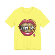 Glamorous Money Lips Tee, Trendy Graphic Shirt, Fashion Statement Tee, Gift for Her, Casual Streetwear