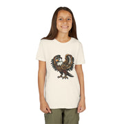 SKShirt Eagle Youth Tee - Unique Graphic Shirt, Bird Lover Gift, Nature-Themed Apparel, Fashion for Kids, Cool Kids' Clothing