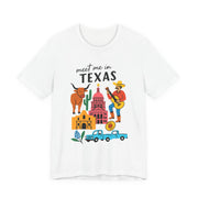 Texas-Inspired Unisex Tee: Meet Me in Texas Graphic T-Shirt, Gift for Texans, Summer Outfit, USA States Design