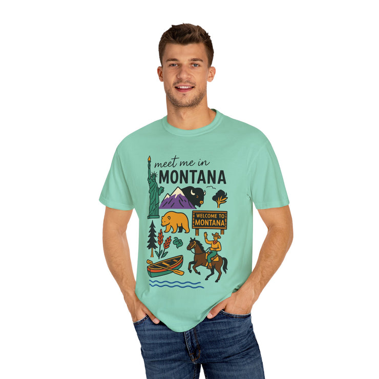 Cool Montana Graphic T-Shirt, Perfect for Travelers, Adventure Lovers, USA States Design