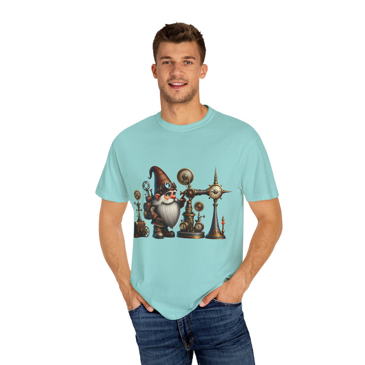 Steampunk Gnome T-shirt, Unique Graphic Tee for Fantasy Lovers, Gift for Birthdays, Everyday Wear, Unisex Casual Top