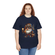 Unisex Heavy Cotton Tee with Whimsical Design, Perfect for Festivals, Gift for Gnome Lovers, Casual Everyday
