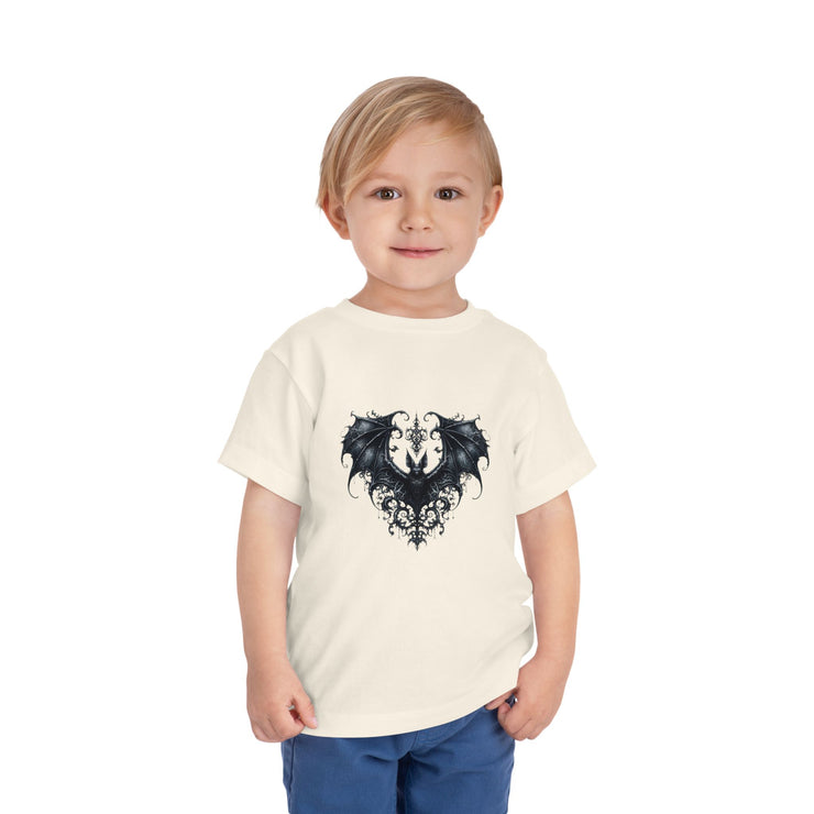 Gothic Dragon Toddler Tee, Cute Kids Shirt, Toddler Short Sleeve Tee, Unique Gift Idea, Halloween Outfit, Trendy Kids Apparel