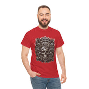 Gothic Skull Tee - Unisex Heavy Cotton T-Shirt, Unique Graphic Shirt, Casual Wear, Edgy Fashion, Gift for Him/Her, Halloween Style