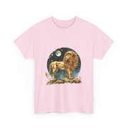 Majestic Lion Tee, Unisex Heavy Cotton Tee, Astrology T-Shirt, Animal Lover Gift, Birthday Present, Casual Style