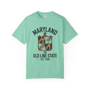 Maryland Pride Unisex Garment-Dyed T-shirt, Vintage Maryland Shirt, Maryland State Pride Tee, Gift for Marylanders, USA States Design