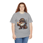 Unisex Heavy Cotton Tee with Whimsical Design, Perfect for Festivals, Gift for Gnome Lovers, Casual Everyday