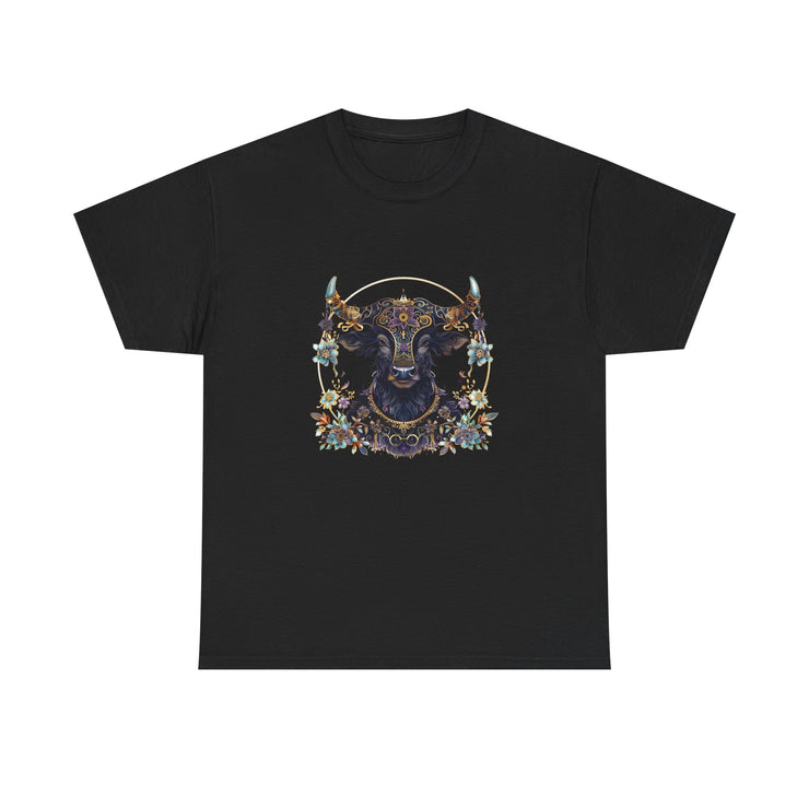 Boho Bull Graphic Tee | Unisex Heavy Cotton T-Shirt | Festival Wear, Gift for Nature Lovers, Casual Outfit, Animal Art