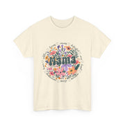 Floral 'Mama' Unisex Heavy Cotton Tee, Perfect for Mother's Day, Gifts for Mom, Birthday Apparel,