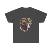 Bohemian Ram Graphic Tee, Casual Apparel, Gift for Animal Lovers, Festival Wear, Unisex T-Shirt, Nature-Inspired Clothing