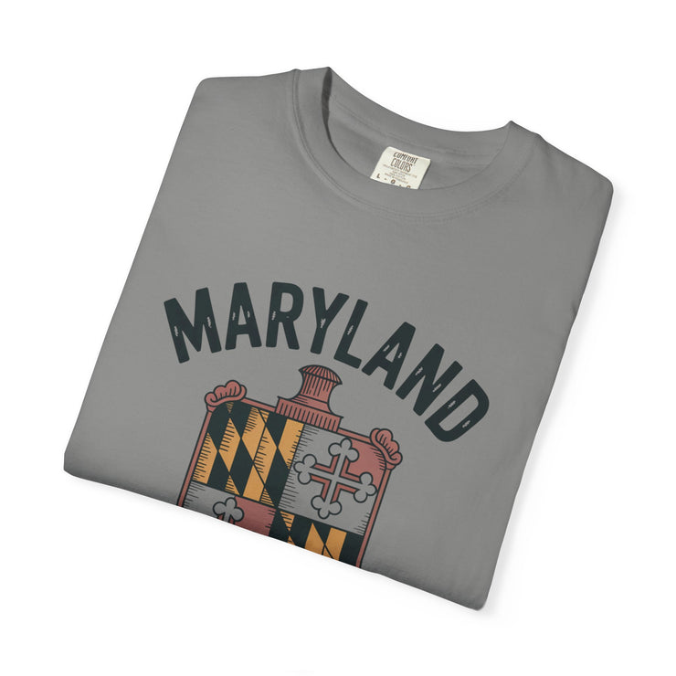 Maryland Pride Unisex Garment-Dyed T-shirt, Vintage Maryland Shirt, Maryland State Pride Tee, Gift for Marylanders, USA States Design