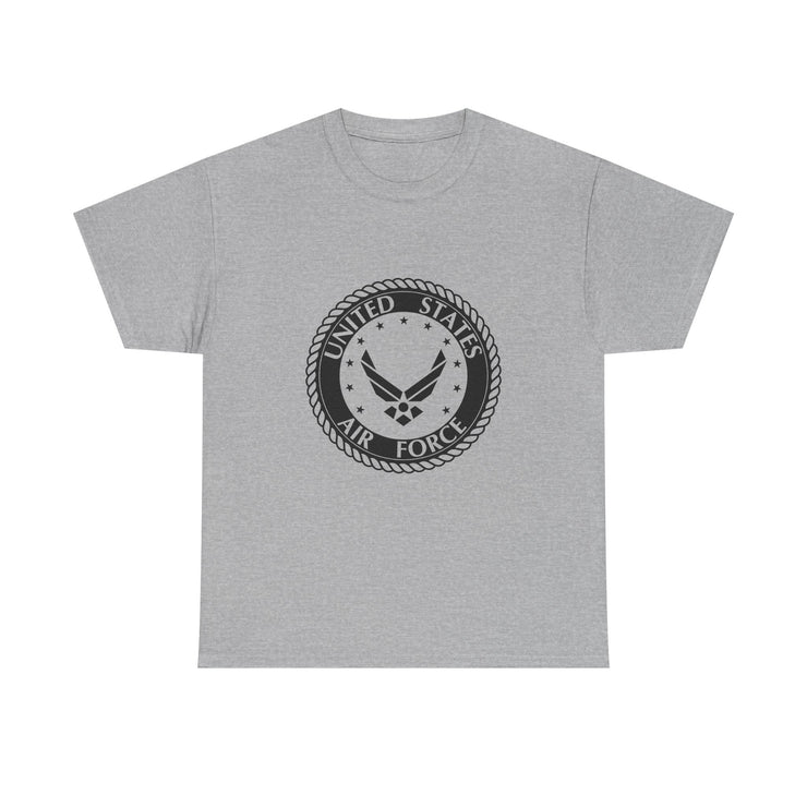 Unisex Heavy Cotton Tee with United States Air Force Design, Military Gifts, Veteran Apparel, Patriotic T-Shirt, Air Force Merchandise