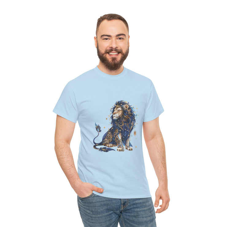 Majestic Lion Unisex Heavy Cotton Tee, Animal Lover Shirt, Eco-Friendly Gift, Casual Wear, Wildlife T-Shirt, Birthday Apparel