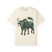 Bohemian Bull T-Shirt, Artistic Graphic Tee, Unisex Shirt for Cow Lovers, Gift for Occasions, Casual Wear, Eco-Friendly Style