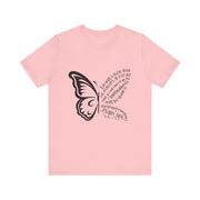 Inspirational Quote Tee, Motivational Shirt, Unisex Graphic T-Shirt, Gift for Her,Butterfly Love