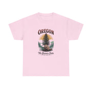Oregon Graphic Tee - Vintage Style Unisex Cotton T-Shirt, Great for Nature Lovers, Casual Wear, USA States Design