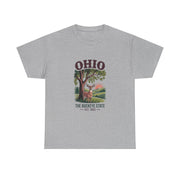 Ohio Vintage Graphic Tee, Unisex Cotton Shirt, Buckeye State Gift, Nature Lover Tee, Casual Wear, Ohio Pride Clothing, USA States Design