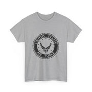 Unisex Heavy Cotton Tee with United States Air Force Design, Military Gifts, Veteran Apparel, Patriotic T-Shirt, Air Force Merchandise