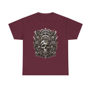 Gothic Skull Tee - Unisex Heavy Cotton T-Shirt, Unique Graphic Shirt, Casual Wear, Edgy Fashion, Gift for Him/Her, Halloween Style