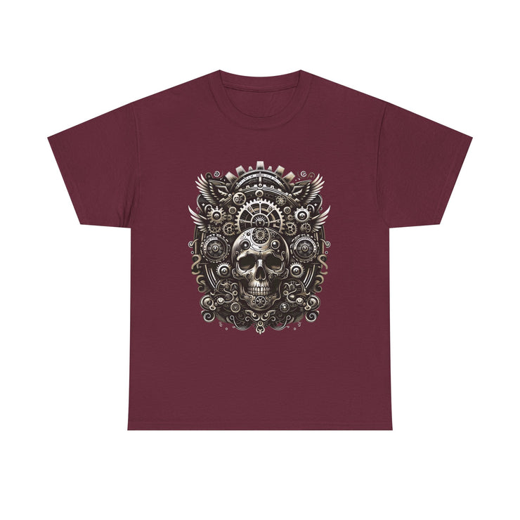 Gothic Skull Tee - Unisex Heavy Cotton T-Shirt, Unique Graphic Shirt, Casual Wear, Edgy Fashion, Gift for Him/Her, Halloween Style