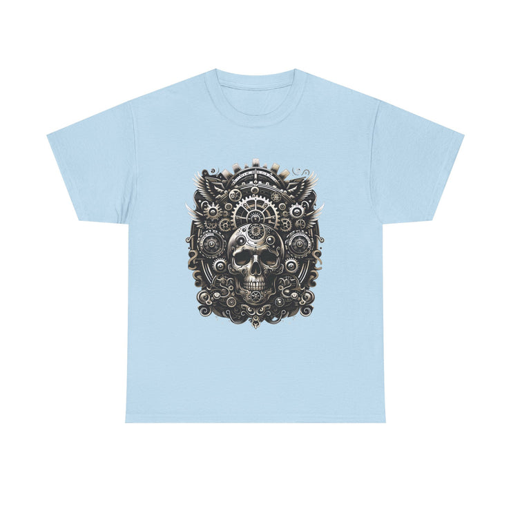 Gothic Skull Tee - Unisex Heavy Cotton T-Shirt, Unique Graphic Shirt, Casual Wear, Edgy Fashion, Gift for Him/Her, Halloween Style
