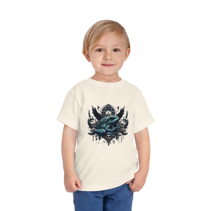 Toddler Short Sleeve Tee Featuring Unique Frog Design, Cute Kid's Top, Gift for Little Ones, Playful Graphic T-Shirt, Fun Nature Apparel