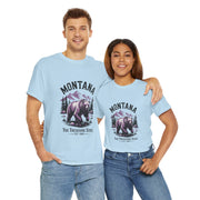 Montana Bear Graphic Tee | Unisex Heavy Cotton Tee, Adventure Shirt, Nature Lover Gift, Hiking Apparel, Travel Tee, Wilderness Wear, USA States Design