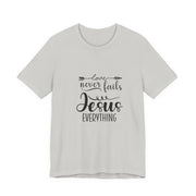 Inspirational Short Sleeve Tee - Love Never Fails, Christian Apparel, Faith-Based Gift,