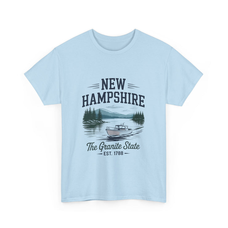 New Hampshire Adventure Tee - Unisex Heavy Cotton Tee, Vintage State Shirt, Nature Lover Gift, USA States Design
