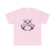 Navy Style Unisex Heavy Cotton Tee, U.S. Navy Tee, Military Pride Shirt, Veteran's Gift, Casual Wear