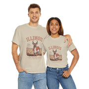 Illinois Prairie State Tee, Vintage Graphic T-Shirt, Unisex Casual Wear, Gift for Nature Lovers, Travel Souvenir, USA States Design