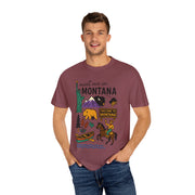 Cool Montana Graphic T-Shirt, Perfect for Travelers, Adventure Lovers, USA States Design