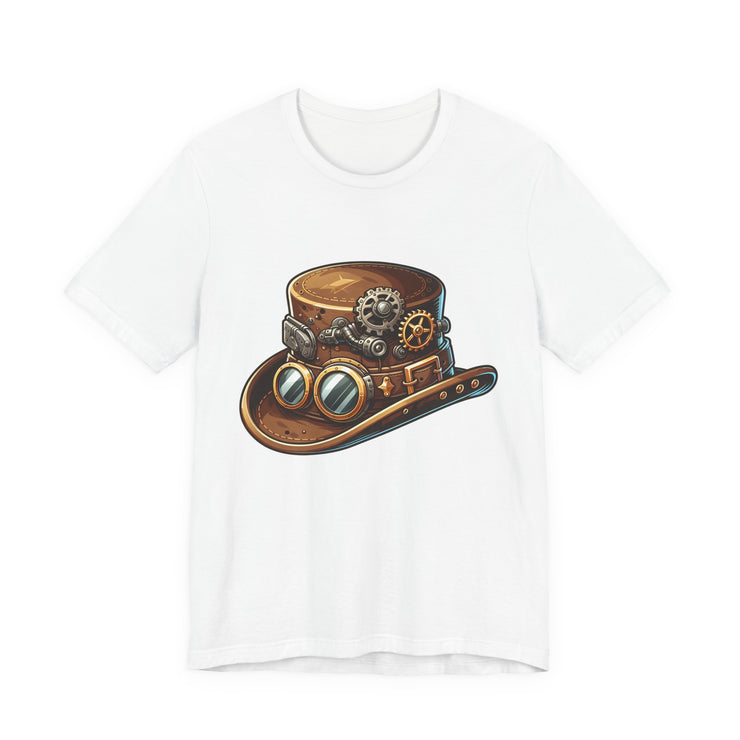 Steampunk Hat Tee, Steampunk T-Shirt, Retro Graphic Tee, Gift for Nerds, Cosplay Costume Top