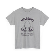Missouri Bears Unisex Heavy Cotton Tee, Gift for Missouri Residents, State Pride Shirt, Casual Wear, Summer Tee, Vintage Style T-Shirt