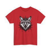 Wolf Head Graphic Unisex Heavy Cotton Tee, Cool Graphic Tee, Animal Lover Gift, Casual Summer Wear, Adventure T-Shirt