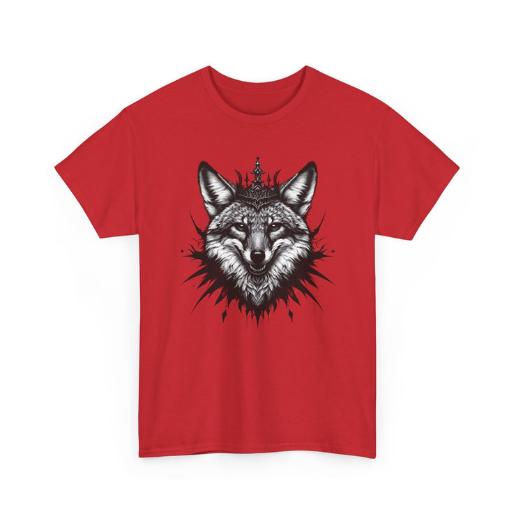 Wolf Head Graphic Unisex Heavy Cotton Tee, Cool Graphic Tee, Animal Lover Gift, Casual Summer Wear, Adventure T-Shirt
