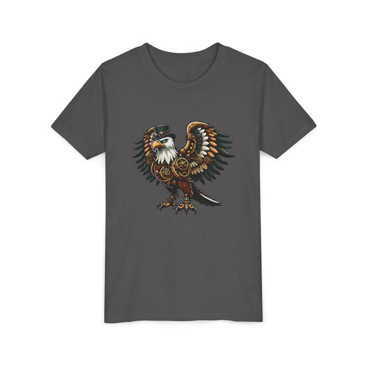 SKShirt Eagle Youth Tee - Unique Graphic Shirt, Bird Lover Gift, Nature-Themed Apparel, Fashion for Kids, Cool Kids' Clothing