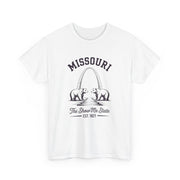 Missouri Bears Unisex Heavy Cotton Tee, Gift for Missouri Residents, State Pride Shirt, Casual Wear, Summer Tee, Vintage Style T-Shirt