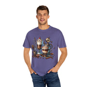 Coffee Lovers Unisex T-shirt, Cozy Café Style, Gift for Baristas, Perfect for Birthdays, Fun Beverage Art Tee