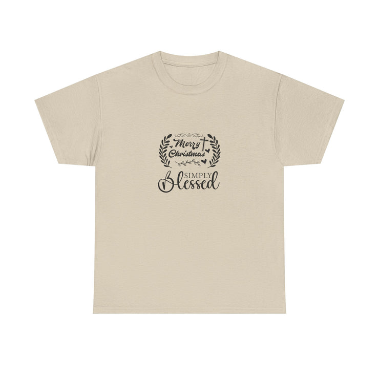 Merry Christmas Tee, Holiday Shirt, Simple Blessing Tee, Unisex Gift, Festive Apparel for Christmas